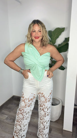 Twist Sea Foam Top