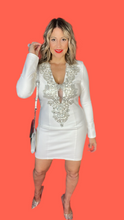 Dyane White Silver Dress