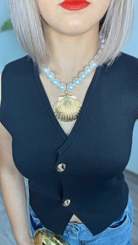 Pearl Gold Shell Necklace