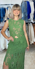 Olive Crochet Top & Skirt Set