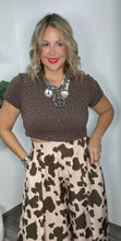 Rhinestone Brown Shirt