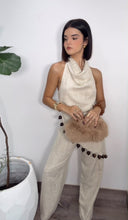 Ivory Wooden Botton Pant Set