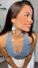 Blue Lagoon Shell Earring