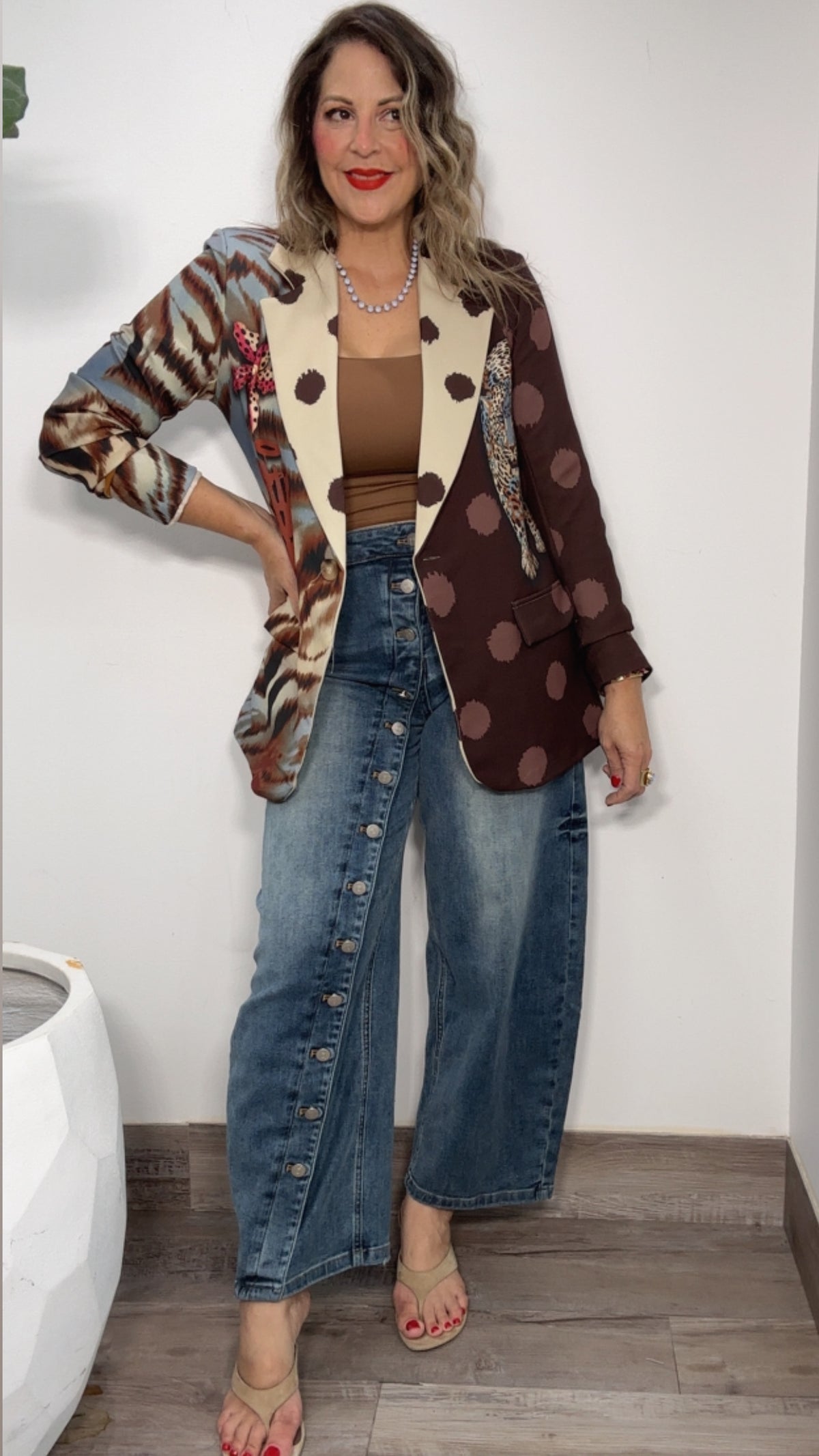 Polka Dot Chocolate Blazer