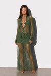 Olive Luxe Lace Maxi Skirt Set