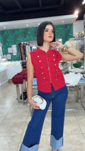 Red Wine Tailored Gold Vest