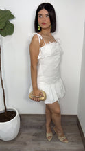 "Petal Mini Dress" (White)