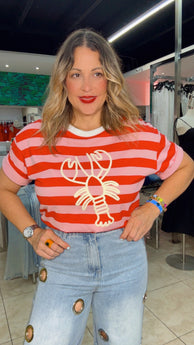 Coastal Lobster Stripe Tee