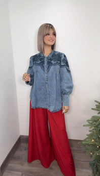 Denim Chic Blouse