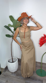 Jíbara Chic Top & Skirt Set