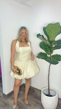 "Butter Yellow" Rose Bloom Mini Dress