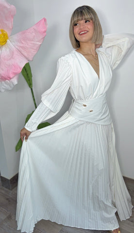 Pleated Paradise Maxi-Dress