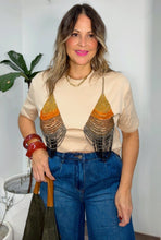 Beaded Bralette Statement Tee