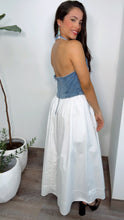 Denim & White Midi Dress
