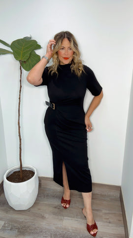 Styled With Confidence Midi Dress (Gracia Black)