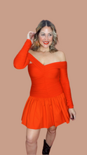 Cute Red Off Shoulder Mini Dress