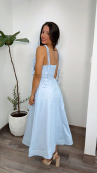 Blue in Blue Midi Dress