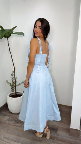 Blue in Blue Midi Dress