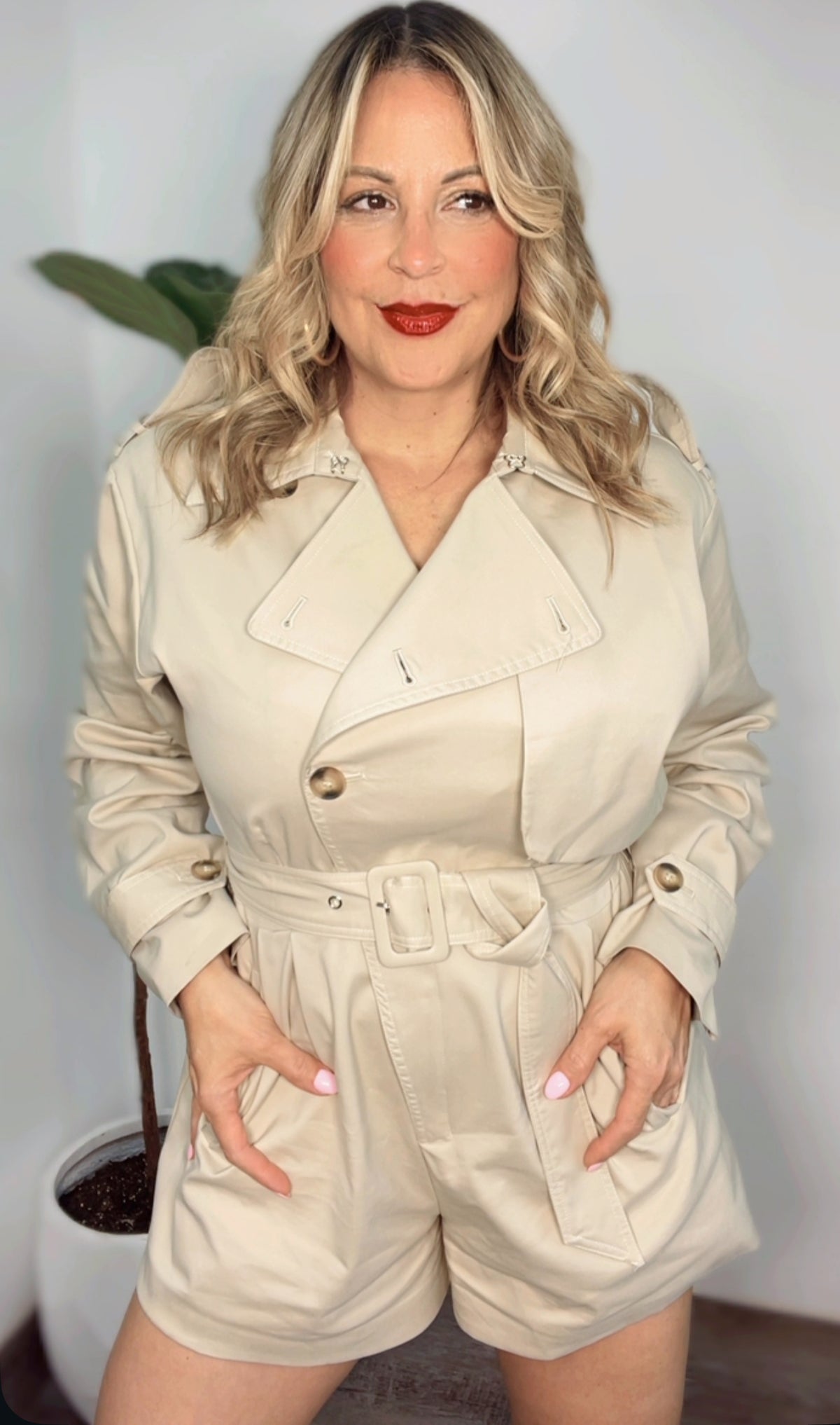 Trench Structured Romper