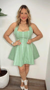 Sage Belle Flare Dress