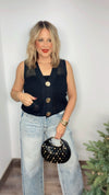 Crochet Black Vest