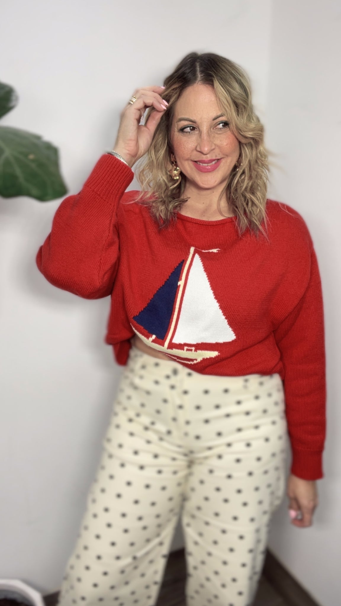 Marina Chic Boat Knit Sweater