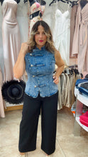 Denim Luxe Mandarin Top