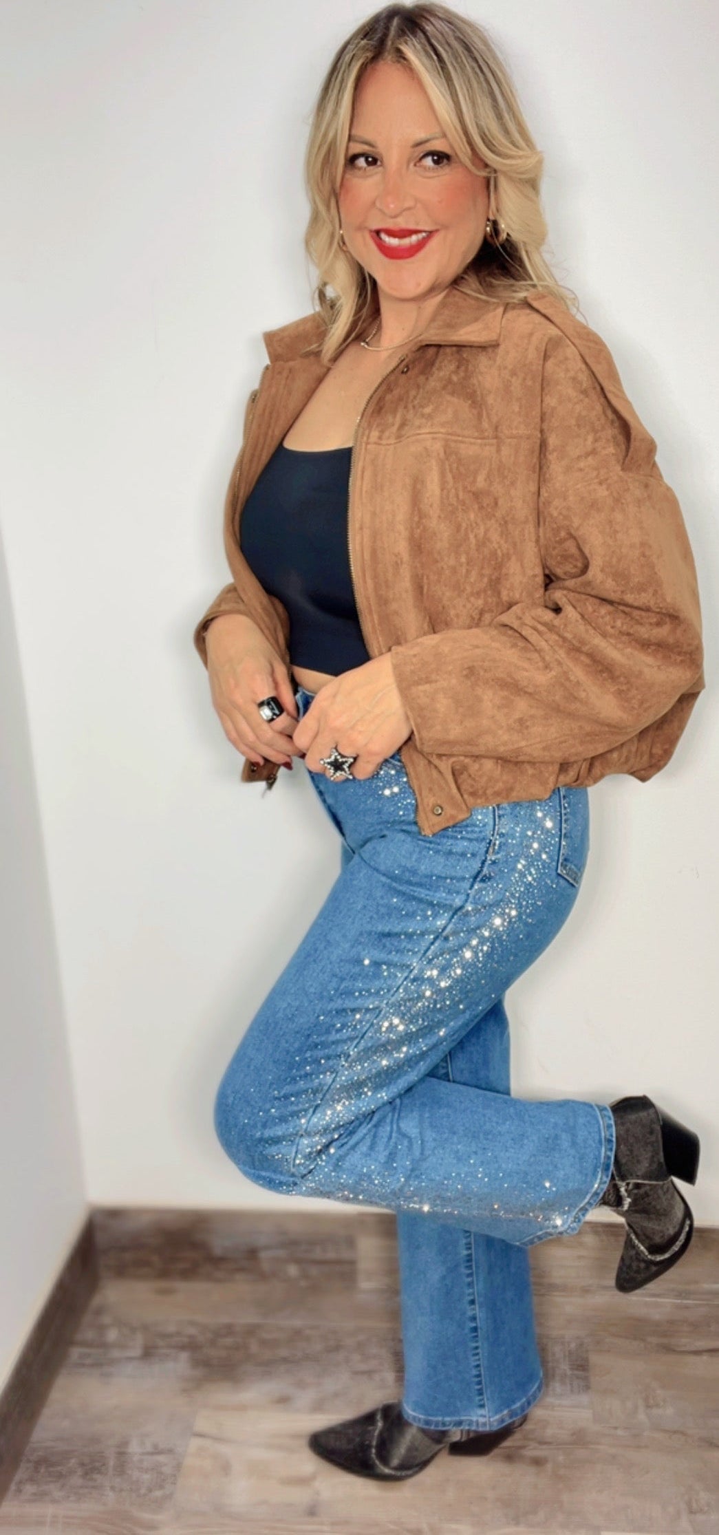 Glitter Denim Jeans
