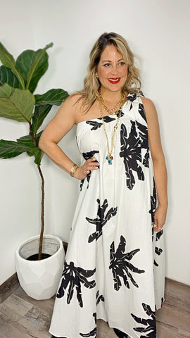 One Shoulder Maxi-Dress