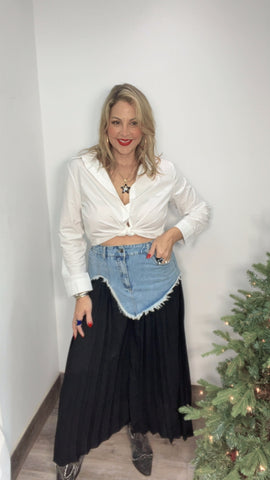 Sheer Overlay Chic Skirt