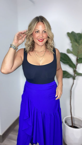 Royal Blue Wrap Around Skirt
