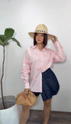 Pink Bloom Stripes Shirt