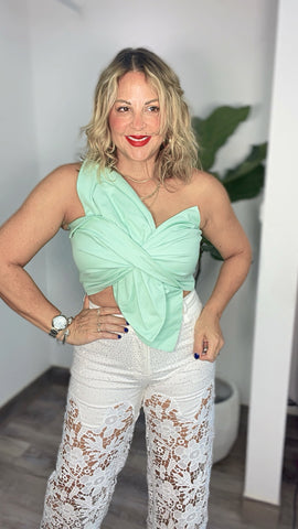 Twist Sea Foam Top