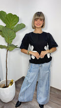 Black Flower Top
