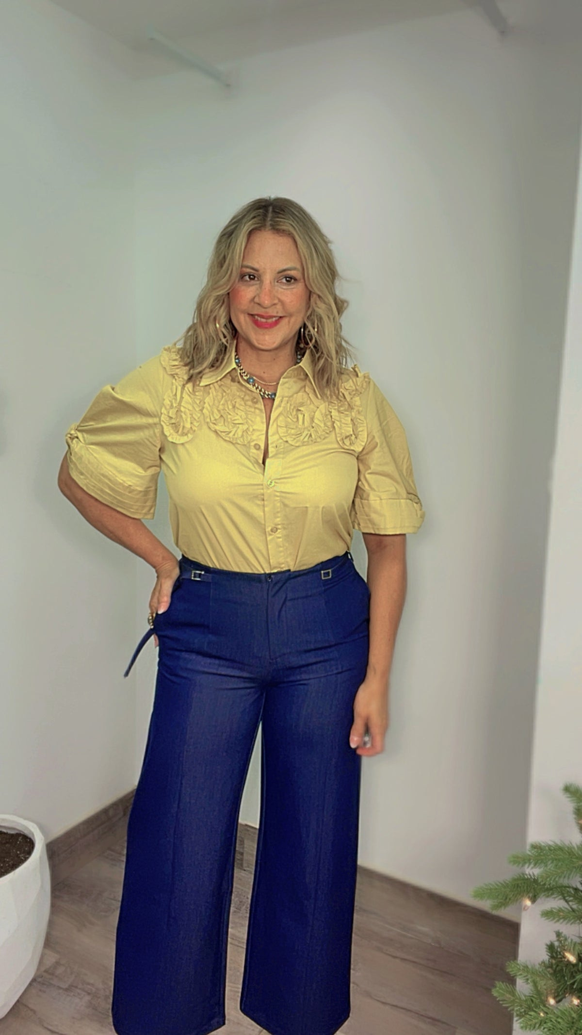 Gracia Mustard Top