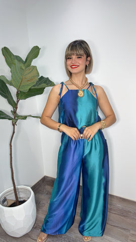 Blue & Blue Two Tone Top