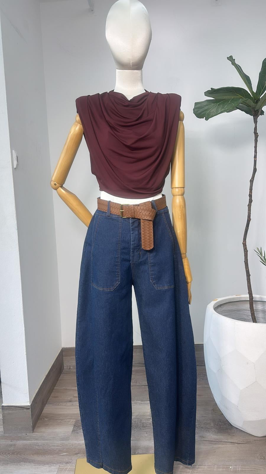 Italy Denim Barrel Jean
