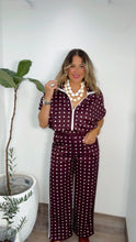 Burgundy Polka Dot Set