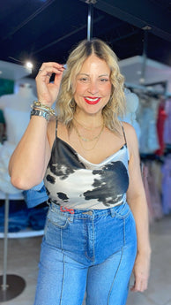 Black Ivory Cow Top