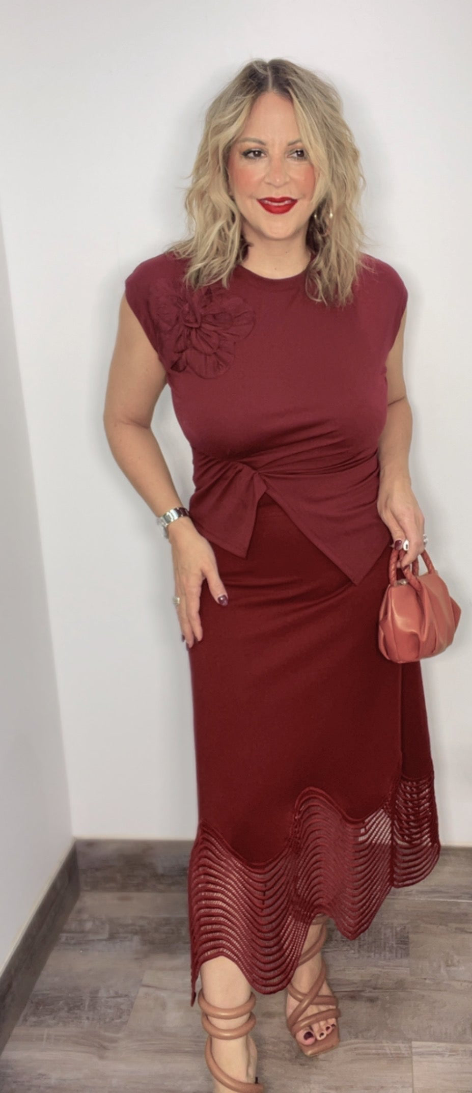 Merlot Gracia Waves Skirt
