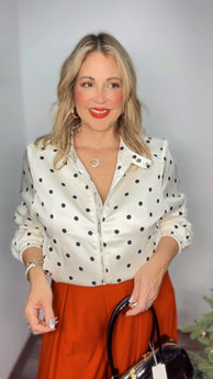Polka Dot Satin Chic Jacket