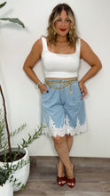 Santorini Lace Denim Bermuda