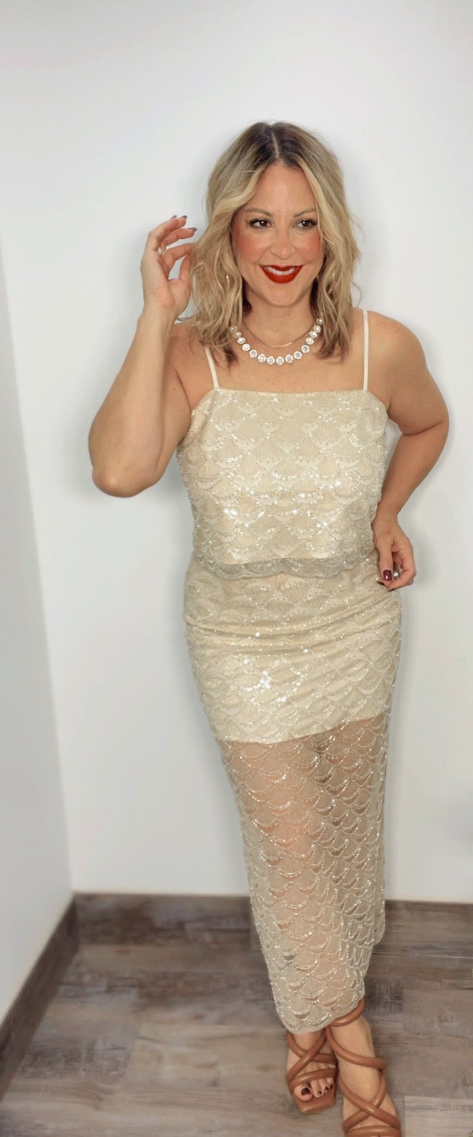 Champagne Beads Set