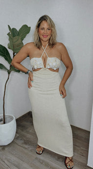 TURiSTA Pearl Shell Fringe Dress