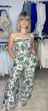 Pink & Green Tube Top & Pant Set