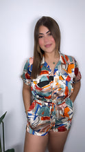 Colorful Satin Romper