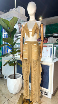 Cream Long Beachy Set