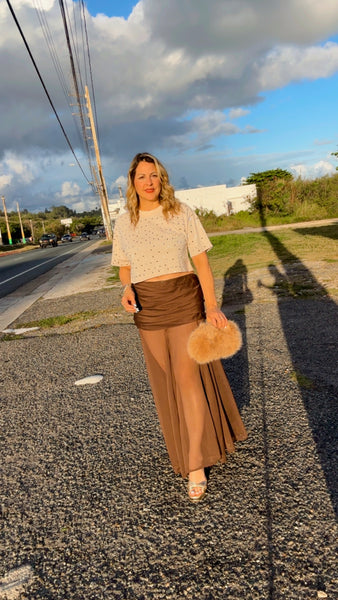 Chestnut Veil Skirt