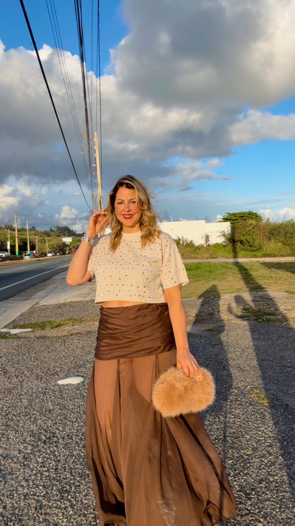 Chestnut Veil Skirt