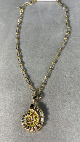 Beach Snail Gold Necklace
